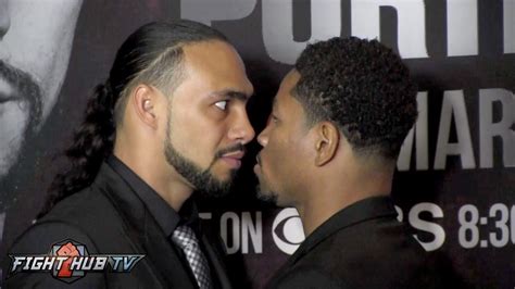keith thurman vs shawn porter complete face off video crazy face off youtube