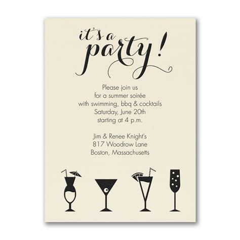 It S A Cocktail Party Party Invitation Ecru Cocktail Party Invitation Party Invitations