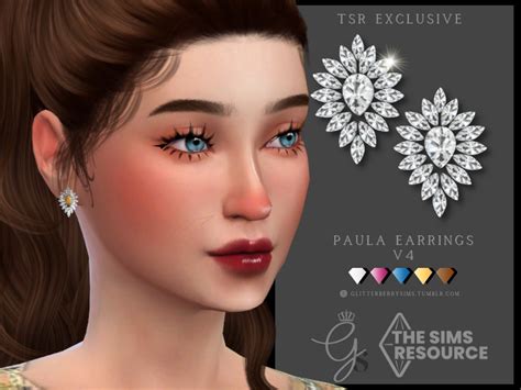 The Sims Resource Paula Earring V4