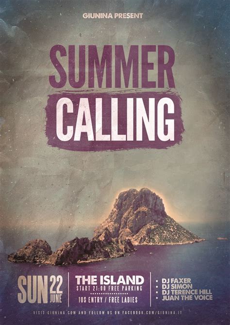Summer Calling Flyerposter By Giunina On Deviantart
