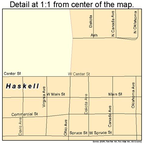 Haskell Oklahoma Street Map 4032900