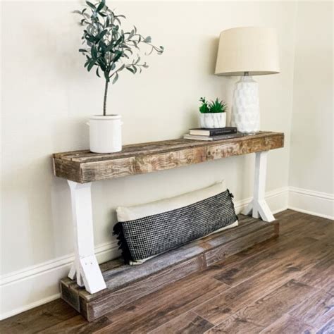 Del Hutson Designs Barb Rustic Reclaimed Wood Living Room Console Table