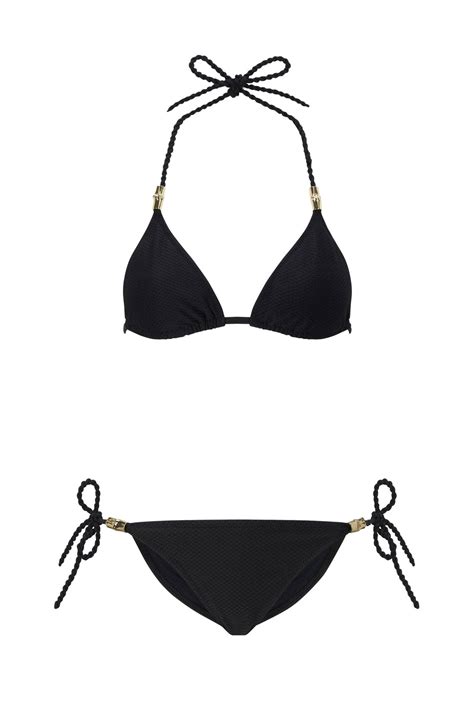 Triangle Bikini In Black Heidi Klein Core Swimwear Collection Heidi Klein Uk Store
