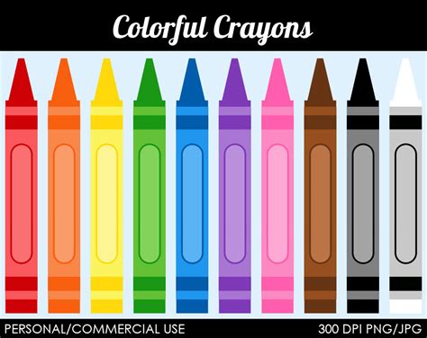 Crayons Clipart Preview Colorful Crayons Hdclipartall