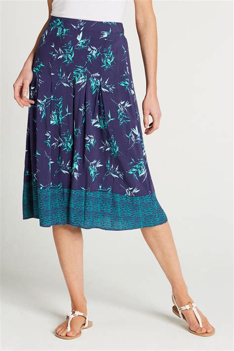 Buy Bamboo Printed A Line Skirt Home Delivery Bonmarché