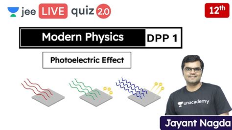 Jee Modern Physics Dpp Photoelectric Effect Unacademy Jee Jee