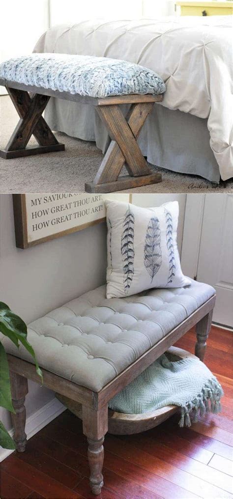 Create a diy upholstered bench to add a fresh feel to any room. 21 Gorgeous Easy DIY Benches ( Beginner Friendly Tutorials for Indoors & Outdoors!) - A Piece Of ...
