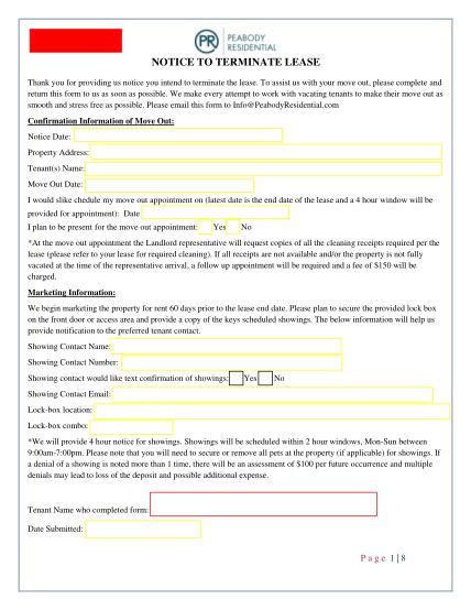 125 Lease Termination Agreement Page 4 Free To Edit Download And Print