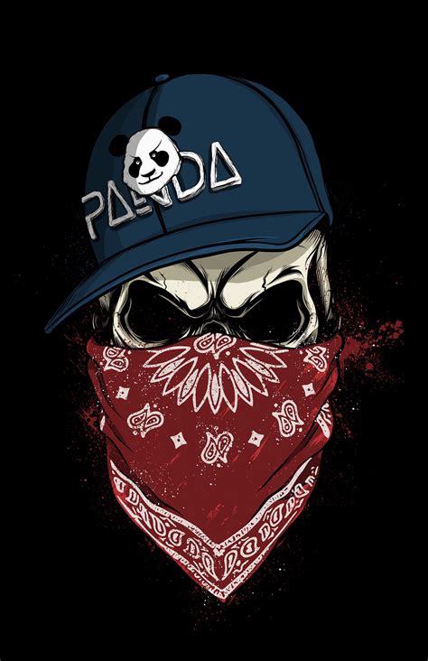 Maybe you would like to learn more about one of these? Skull_Panda on Behance | Skull wallpaper, Thug life ...