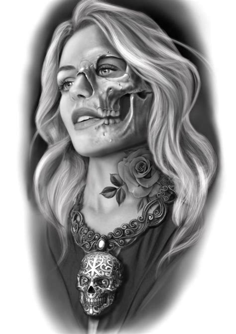 Woman Skull Tattooideas Skulltattoos Skull Girl Tattoo Girl Face
