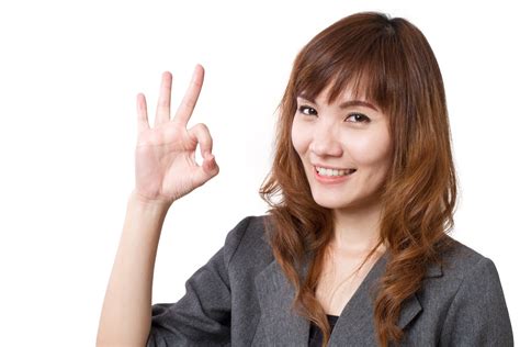 Shutterstock380485834 Business Woman Showing Okay Hand Gesture