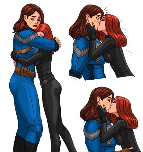 Black Widow Natasha Romanoff Peggy Carter And Captain Carter Marvel And 2 More Drawn By