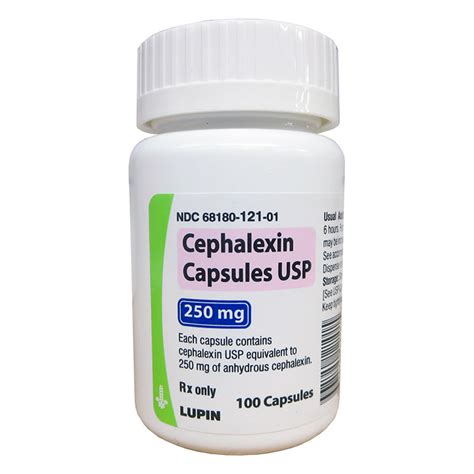 Cephalexin 250mg 100 Capsules Lupin