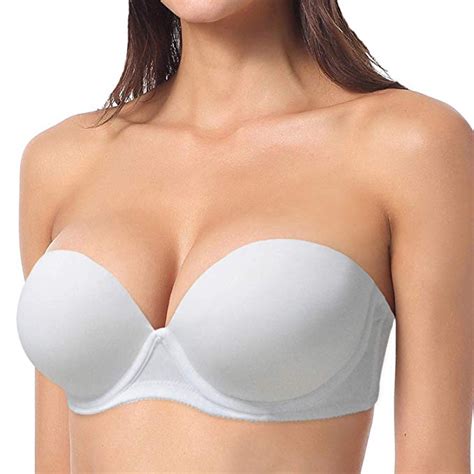 Ybcg Push Up Strapless Convertible Thick Padded Underwire Supportive Bra For Womens Wedding