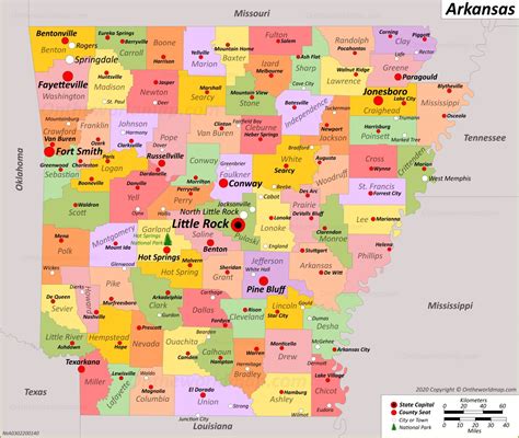 Map Of Ar Counties And Cities World Map