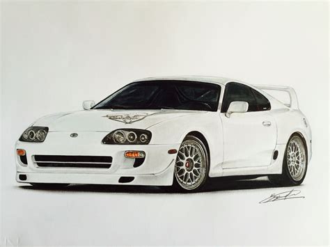 Toyota Supra Fandf7 Paul Walker Dibujos De Coches Dibujos De Autos Autos