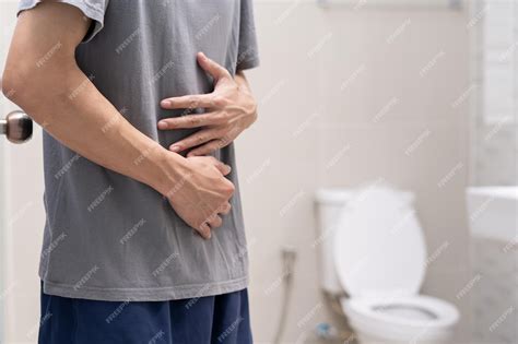 Premium Photo Constipation And Diarrhea In Bathroom Hurt Man Touch