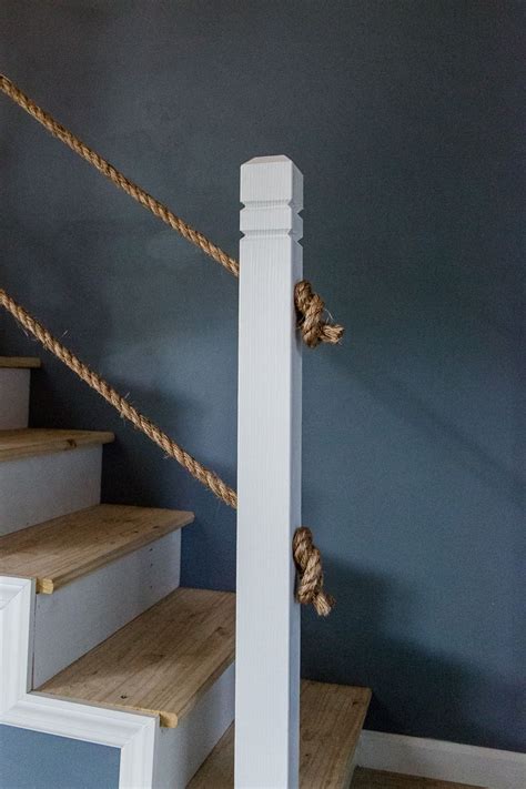 Choose the rope that best fits the look your are going for. Aug 28 DIY Rope Stair Railing | Diy stair railing, Stair ...