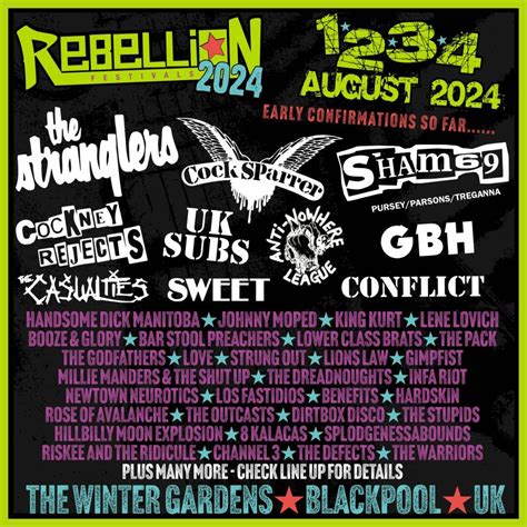 Rebellion Festival 2024 01 08 2024 4 Days Blackpool United Kingdom