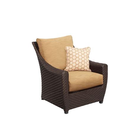 Hampton Bay Fall River Patio Lounge Chair With Moss Cushion 2 Pack