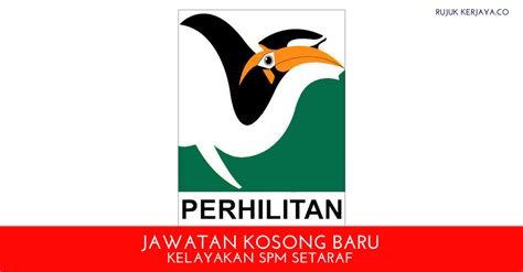 Permohonan ini terbuka kepada warganegara malaysia yang berumur 18 tahun dan keatas yang berkelayakan dalam bidang yang berkaitan untuk mengisi kekosongan jawatan di jabatan perlindungan hidupan liar dan taman negara (perhilitan) Jawatan Kosong Terkini Jabatan Perlindungan Hidupan Liar ...