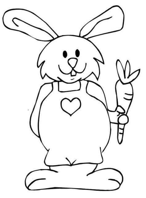 Cute rabbit black and white clipart. Bunny Coloring Pages - Best Coloring Pages For Kids