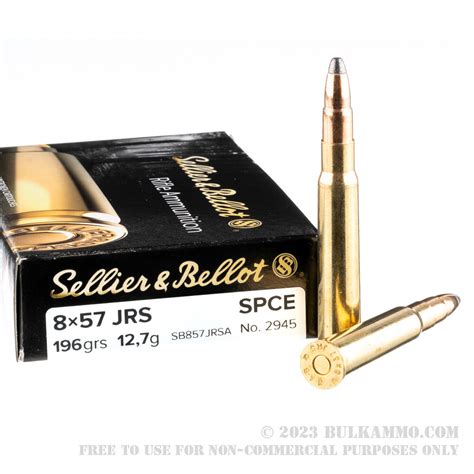 20 Rounds Of Bulk 8x57mm Jrs Mauser Ammo By Sellier And Bellot 196gr Spce