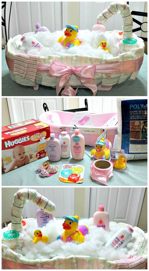 Mildred your bathtub cake is beautiful! How To Make A Diaper Tub Cake | Baby shower gifts, Baby ...