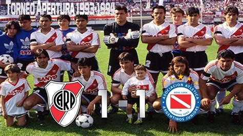 The argentine derby in top 16. River Plate vs Argentinos Jrs. | Torneo Apertura 1993-1994 ...