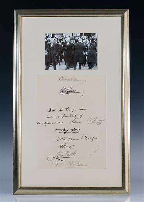 Treaty Of Versailles Signed Document Woodrow Wilson