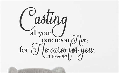 5likewise, ye younger, submit yourselves unto the elder. 1 Peter 5:7 - Casting All Your Cares Upon Him / Wall Decal ...