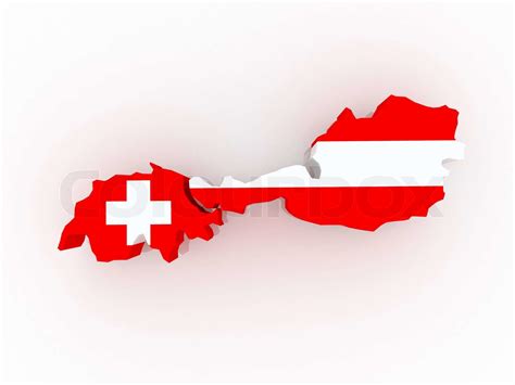 Map Of Austria And Switzerland Stock Image Colourbox