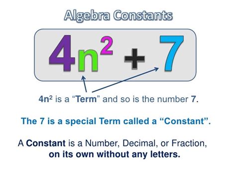 Algebra Coefficients Pronumerals