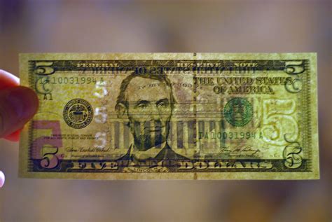 5 Dollar Bill Printable Image