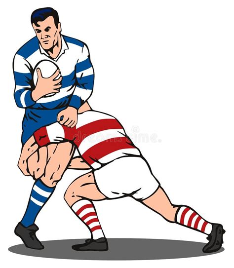 Aborder De Joueur De Rugby Illustration Stock Illustration Du Syndicat