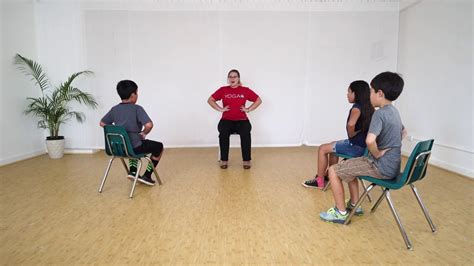 A 10 minute exercise sequence done completely in sitting, with short breathing exercises at the beginning and end of the video. Chair Yoga For Beginners | 3 Minute Kids Yoga Class with ...