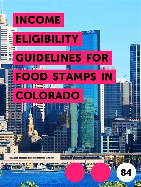 Snap is often referred to by its former name, the food stamp program. Income Eligibility Guidelines for Food Stamps in Colorado ...