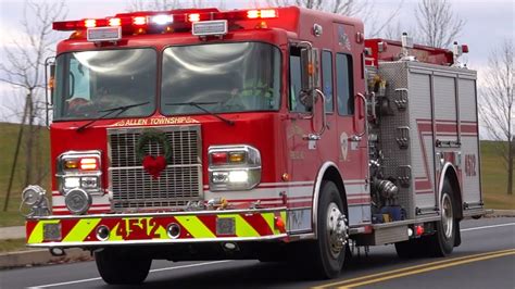 Allen Township Fire Company Engine 4512 Responding 12721 Youtube