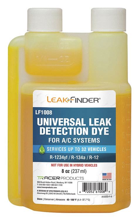 Leakfinder Uv Leak Detection Dye 8 Oz Size 55np17lf1008 Grainger