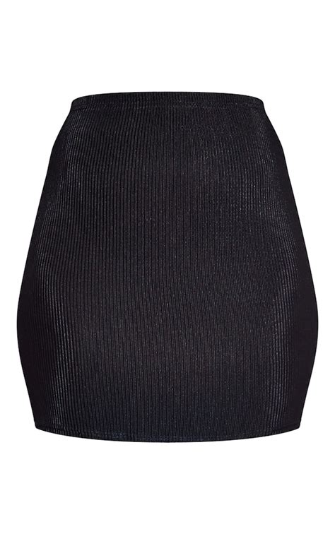 Black Plisse Mini Skirt Co Ords Prettylittlething
