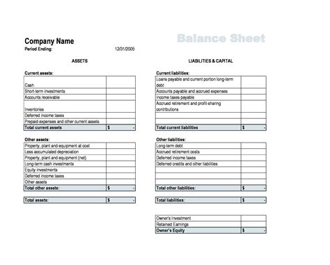 30 Simple Balance Sheet Templates Examples Templatearchive