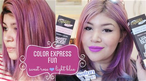 Teste Tintas Color Express Fun Salon Line Sweet Rose E Light Blue