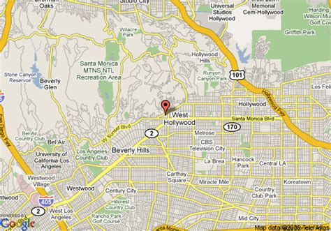 Map Of Hollywood City Tourist Maps West Hollywood Street Map Pics