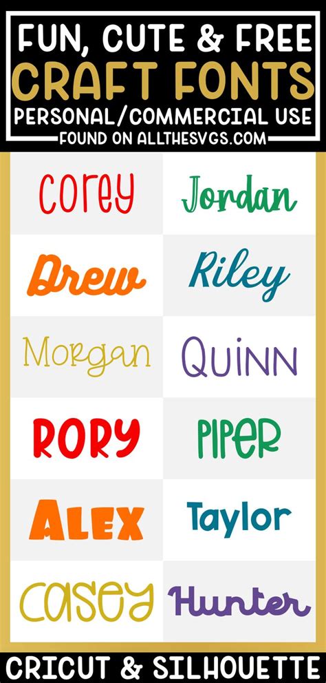 Paper crafts are one of the first projects i made using my cricut machine. Free Craft Fonts for Cricut & Silhouette (Free Commercial ...
