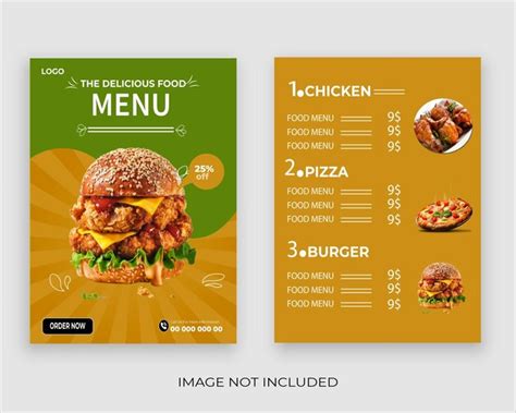 Premium Vector Free Vector Fast Food Restaurant Menu Template