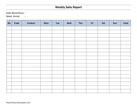 Daily Sales Report Free Microsoft Word Templates