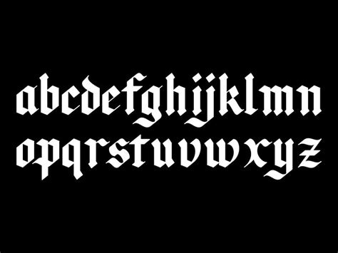 Blackletter Alphabet Typography Alphabet Gothic Lettering Lettering