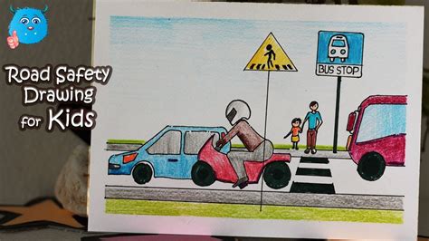 Road Safety Drawing Step By Step Learn How To Draw Safety Pictures Using These Outlines Or