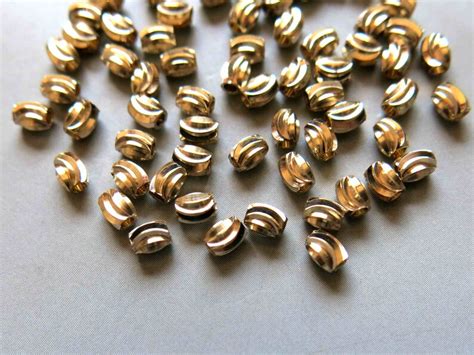 200pcs Raw Brass Oval Carved Beads Spacer Beads 35mmx25mm Etsy