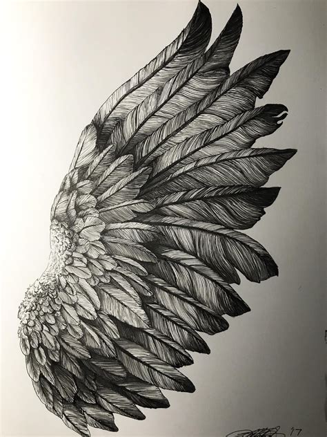 Feathers For Inktober Micron Pen Art Wings Drawing Wings Sketch